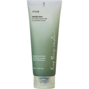 anua heartleaf succinic moisture cleansing foam (150ml)
