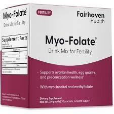 fairhaven health myo folate® drink mix for reproductive wellness – (30 sachets × 3 boxes)
