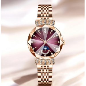 women's stainless steel quartz fashion watch & bracelet